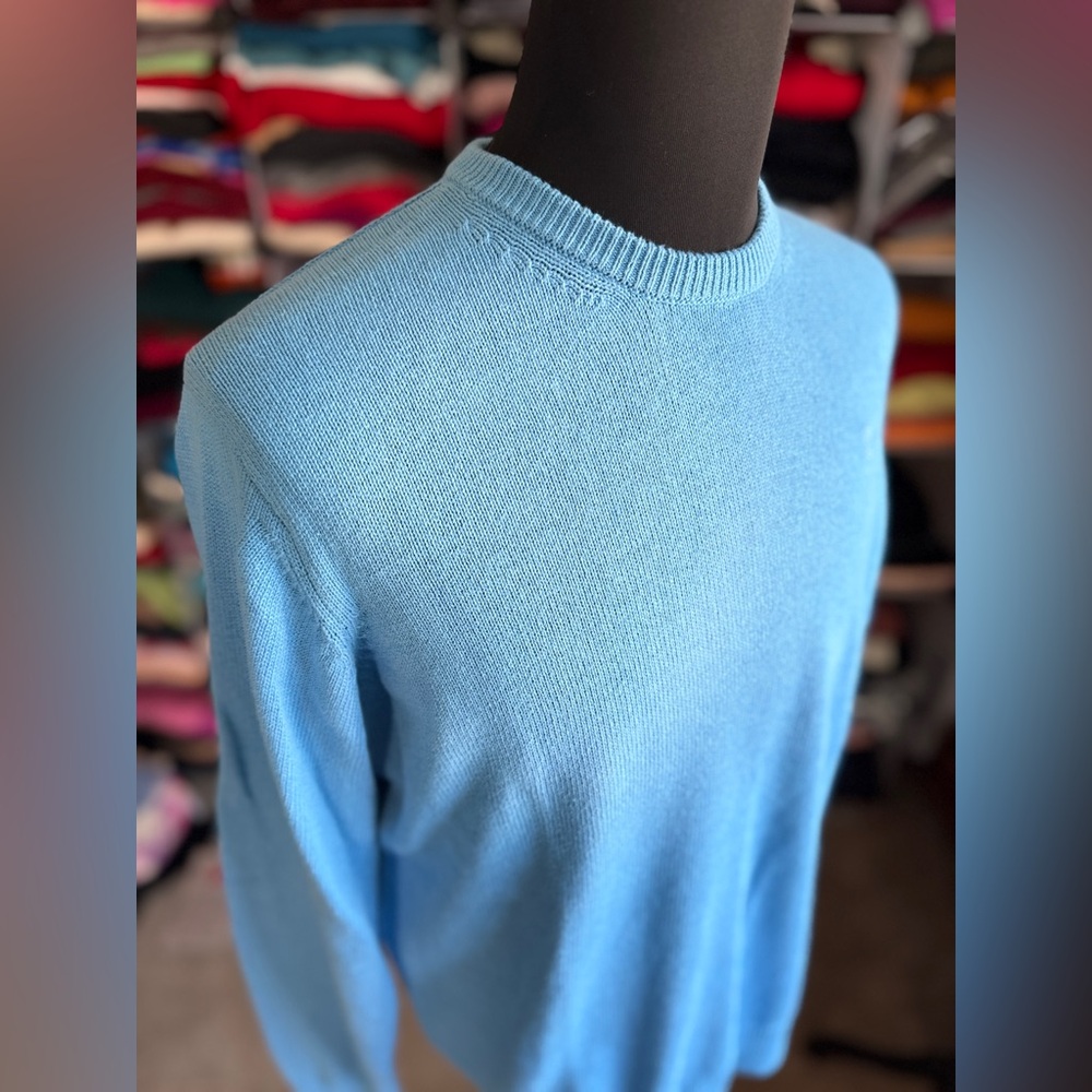 James Pringle Men's Blue Cotton Sweater, NWT